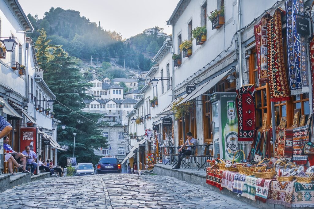 architecture, gjirokasrër, albania